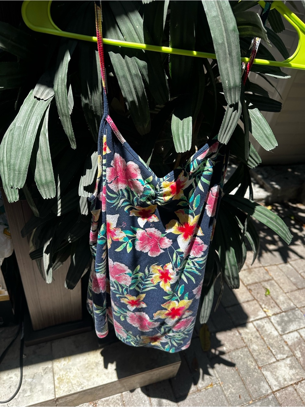 Floral Navy Tropical Cami Tank